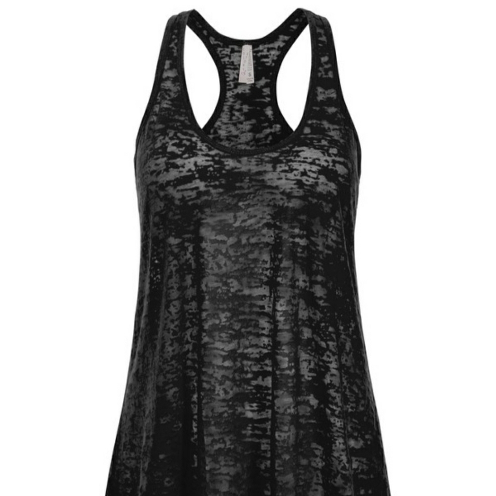 Women's Loose Fit Sheer Racerback Tank Top